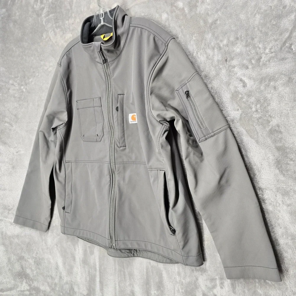 Carhartt Mens XL Gray Rough Cut Soft Shell Jacket Utility‎ Gorpcore Streetwear